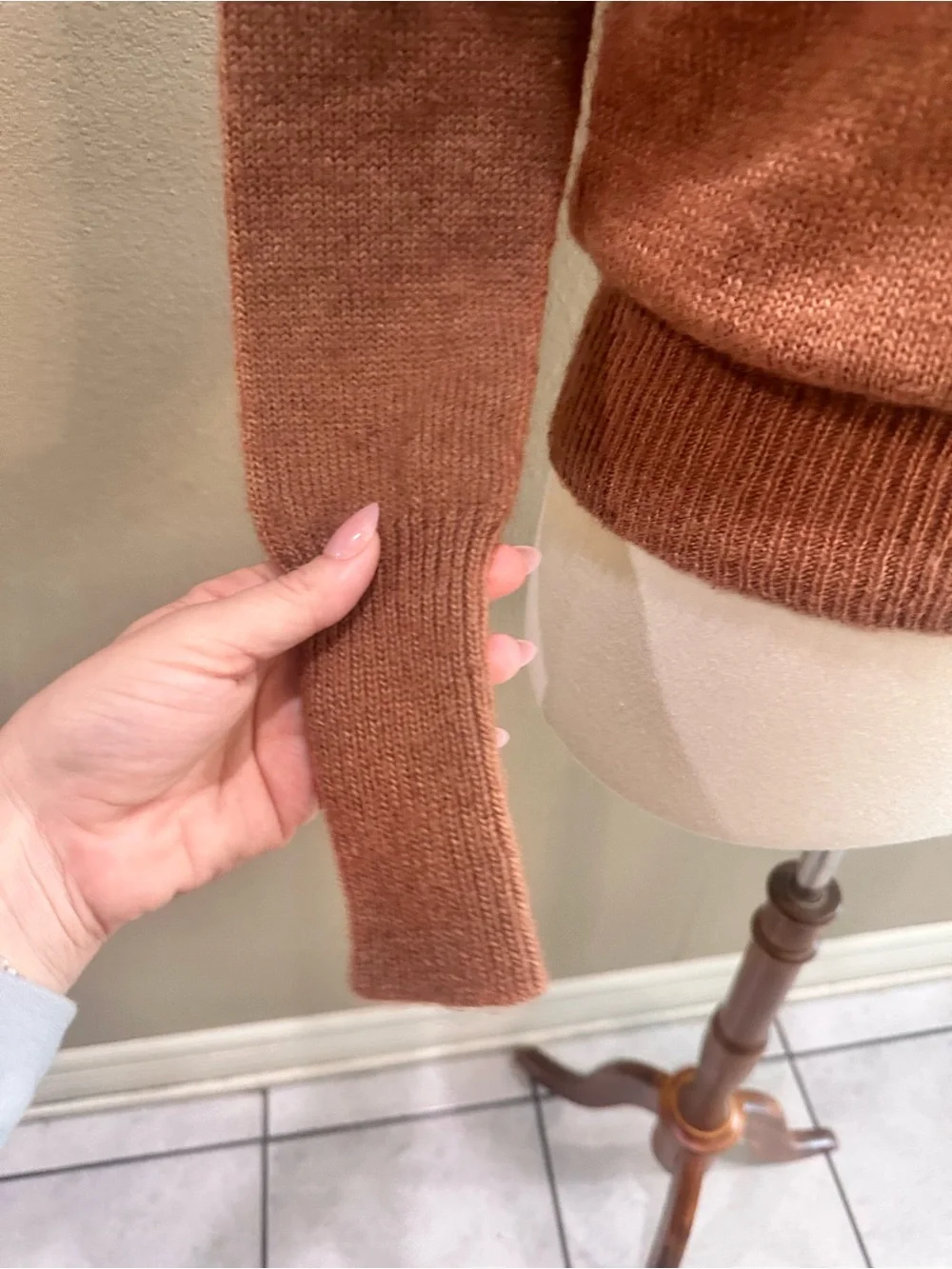 J. Crew Boatneck mohair wool blend Rust Button-Shoulder Women's Sweater s